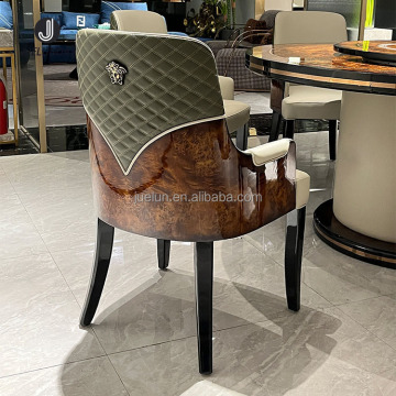 Modern Wholesale Wood Dining Chairs - Brown Back Black Timber Chairs