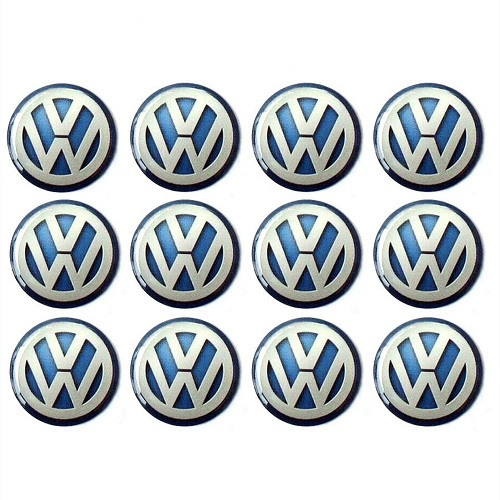 Car Vw Logo Resin Stickers Plastic Labels Epoxy Badges