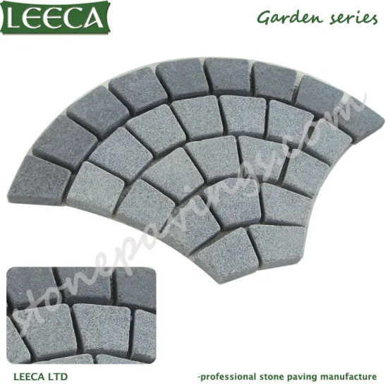 Fan pattern paving stones garden paving cobble