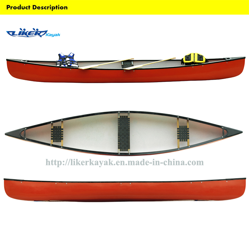 Fishing Boat Canadian Canoe Three Seats Fishing Leisure Sport Canoe LLDPE Kayak