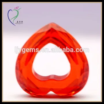 Chic Heart Bead Orange Middle Hollow Natural Stone