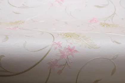 Pastoral Wallpaper As Embroidery , Dream Garden Pvc Flower Wallpaper