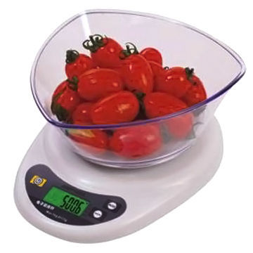 Kitchen Scale with LCD Display and Tare/Hold Function, Measures 20 x 18.6 x 3.5mm