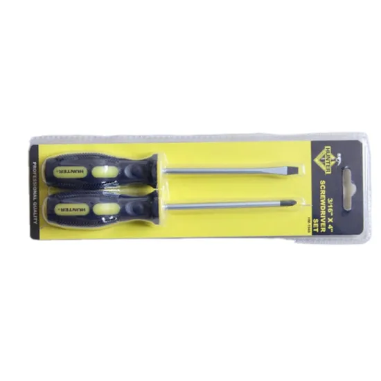 2 Pcs Multi Tool Screwdriver with Double Color Plastic Handle - Good Quality