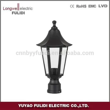 decorative lantern stand/plastic material garden light/outdoor gate pillar light