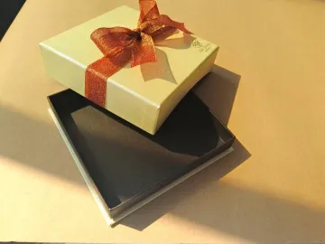 Handmade Two-Pieces Gold Foil Jewelry Gift Box