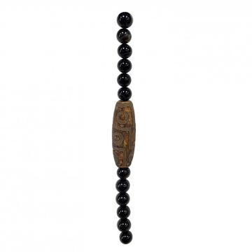 Craft Black Crackle Agate Beads para hacer joyas