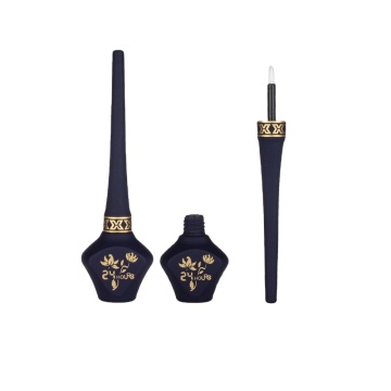 Dark Blue Plastic Empty Eyeliner Container with Gold Foiling Stamping