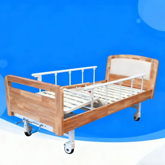 MEIDI Durable Single-Handle Solid Wood Hospital Bed
