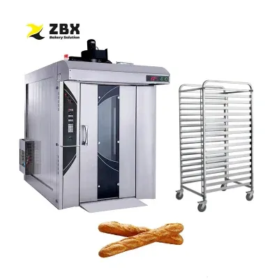 Commercial Electric Diesel 16 Trays Rotary Bread Convection Oven Rotary Oven for Turkish Bread