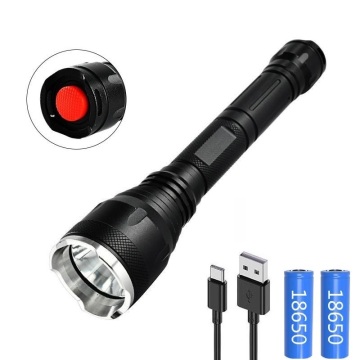 USB-oplaadbare krachtige 100.000 lumen super heldere LED-zaklamp toorts