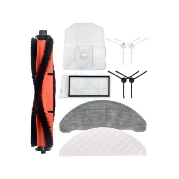 Roidmi EVE PLUS Sweeping Robot Accessories and Consumables Package: Main Brush, Filter Screen, Edge Brush, Cloth, Dust Bag