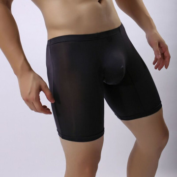 Men's Sexy Underwear Transparent Mesh Boxer Briefs Slim Underpants Men's Underwear Elastic Mesh See-through Boxer Briefs