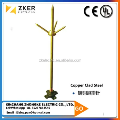 Lightning Rod Grounding System with Lightning Arrester for Building Air Terminal Rod