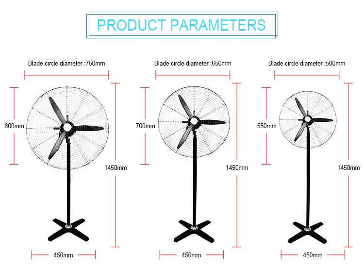 26 30 Inch Metal Industrial Standing Fans, High Quality 26 30 Inch ...