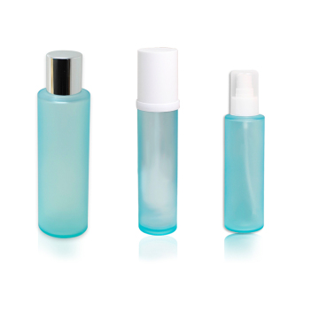 Translucent Blue Heavy Weight PET Bottles for Skin Care Cosmetics