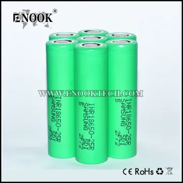 Samsung 25r 18650 3.7v Battery Flat Top