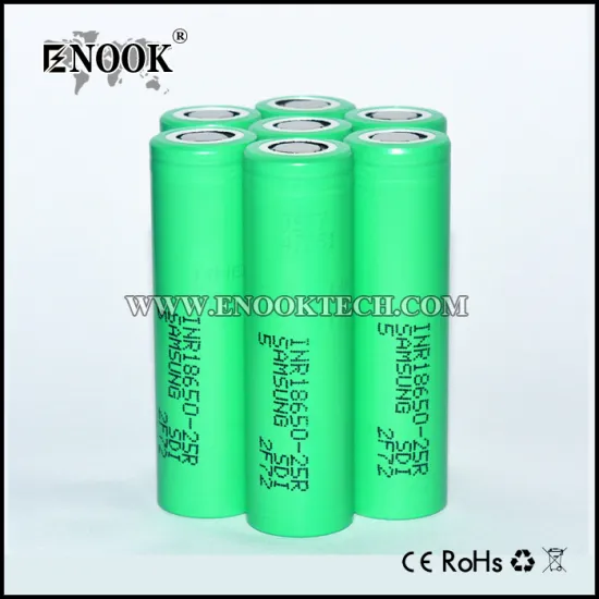 Samsung 25r 18650 3.7v Battery Flat Top