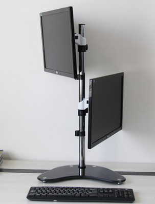 TV11 dual monitor desktop arm mount side 2