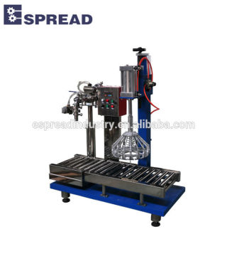 Semi automatic filling machine for decorative coatings