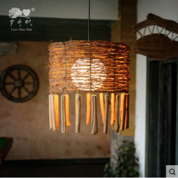 Hot Sale Decorative Rattan Hanging LED Pendant Lights