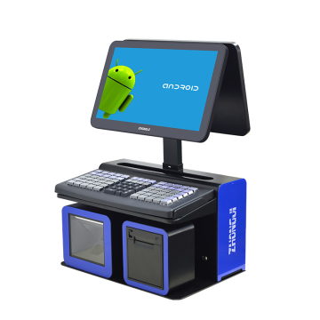 Programmable POS Keyboard with Dual Touch Screens for Supermarket POS System