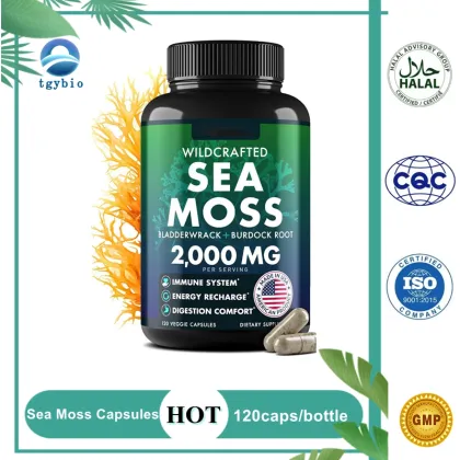 OEM Private Label Sea Moss Capsules with Black Seed Oil Ashwagandha for Immune Support