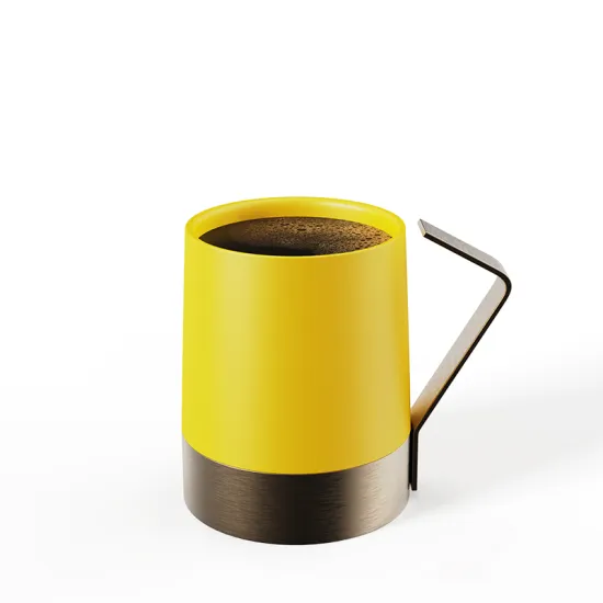 DHPO Affordable Luxury Stainless Steel Coffee Mug with Unique Metal Bottom Design