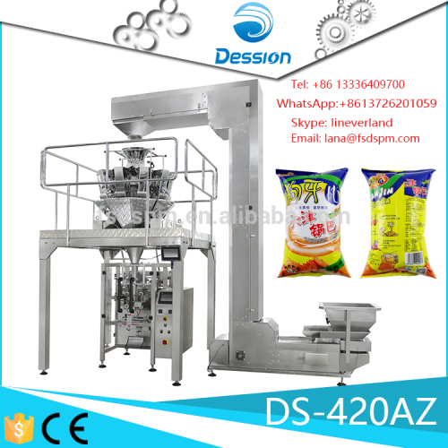 Chips and snack food 4 side square sealing big bag packing machine automatic