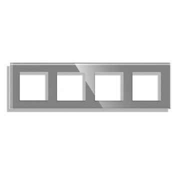 Bingoelec Easy Installation Top Quality 86*299mm Wall Light Touch Switch EU Standard 4 Frame Crystal Glass