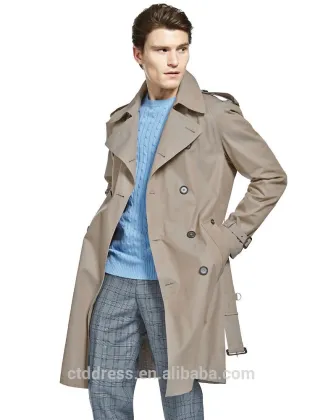 2015 new style khaki trench coat