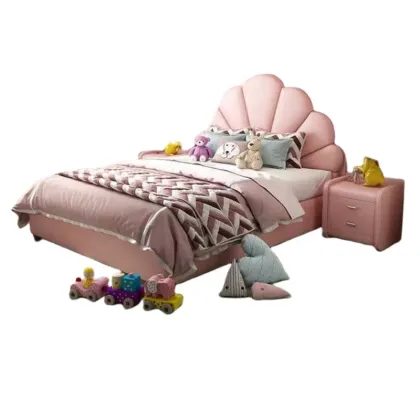 HJ HOME Princess Style Kids Bed - Modern Upholstered Children's Furniture