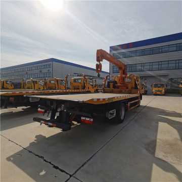 Dongfeng Dorica Flat Bed Tow Truck with Crane