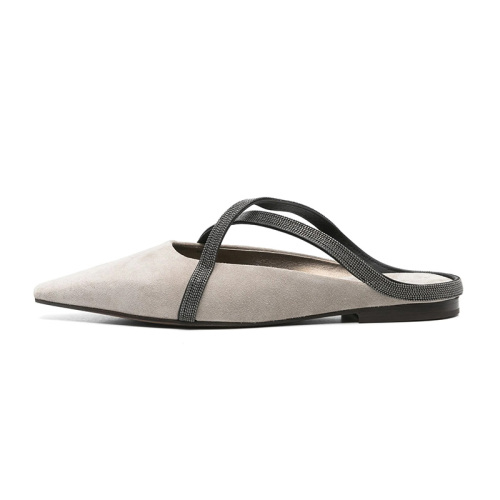 Women's Stylish Flat Sandals with Crystal Toe Loops