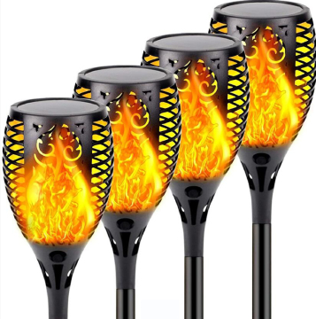 3D Solar Landscape Garden Torch Light: Waterproof, Flickering Flame Modes, Outdoor Led Night Light