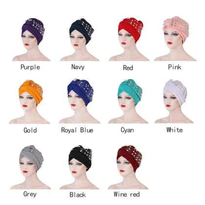 Vintage Muslim Hat: Hot Stamping Hijab Ethnic Bandanas Indian Hat Headscarf for Bride's Wedding Turban Cap