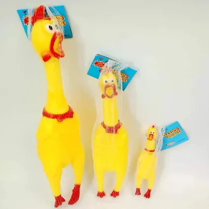 Screaming Rubber Chicken Squeeze Novelties