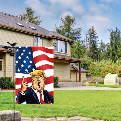 Kundenspezifisches Design Cartoon Trump Garden Parodie Fliegende Flagge