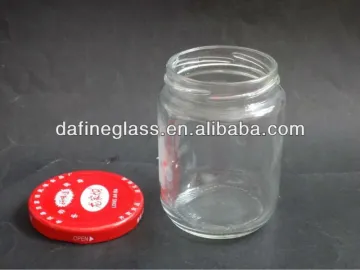 200ml small pickle glass jar with lid