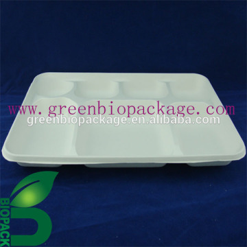 Disposable trays, sugarcane bagesse Biodegradable food trays