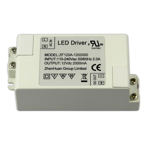 Fuente de alimentación del conductor LED de certificación UL de 24W 12V UL