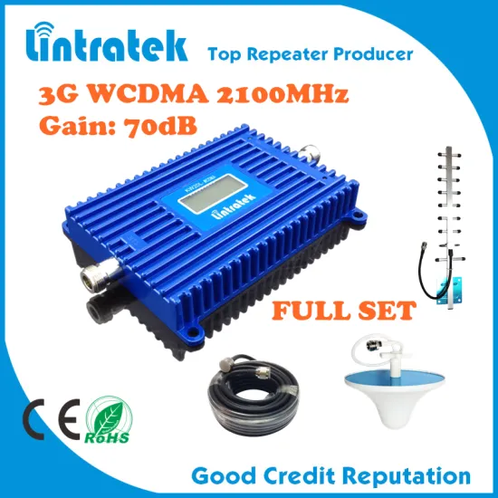 Lintratek 2100mhz 3g signal repeater,mobile signal booster for indoor use,wcdma 3g mobile signal amplifier