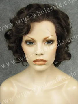 Celebrity Brown Body Curly Marilyn Monroe Synthetic Lace Front Wig
