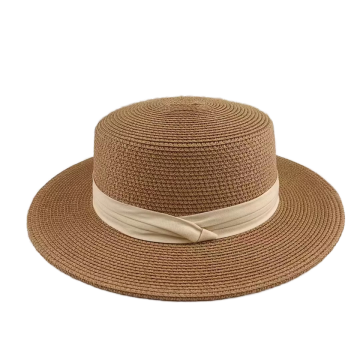 British Retro Summer Paper Fedora Hat for Beach and Seaside