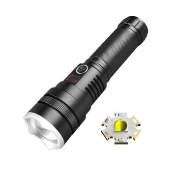 100000 Lumen Rechargeable Zoom XHP70 Torch - High Power Custom Logo Flashlight