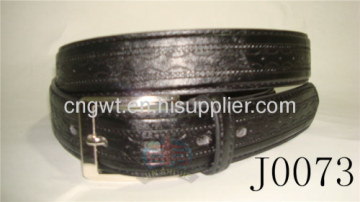 Stitching Casual Black Pu Men's Belts 