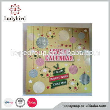 2015 Fashional new arrive Christmas Advent Calendar make up and nail art kit for girls