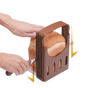 Adjustable Bagel Bread Slicer Toast Loaf Cutter Sandwich Slicing Tool Folding