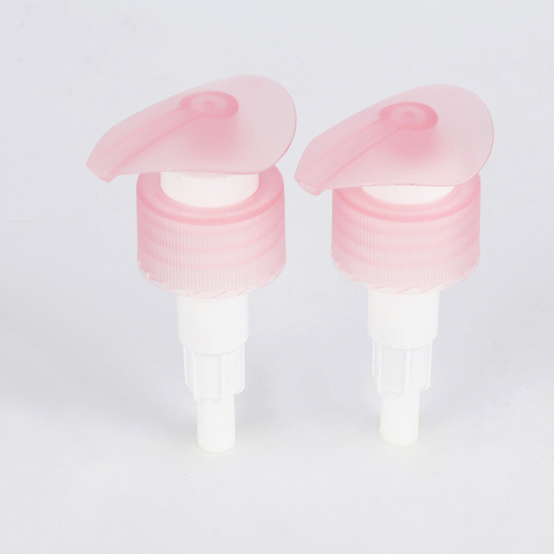 Plastic roze lotiondispenserpomp voor shampoo -fles