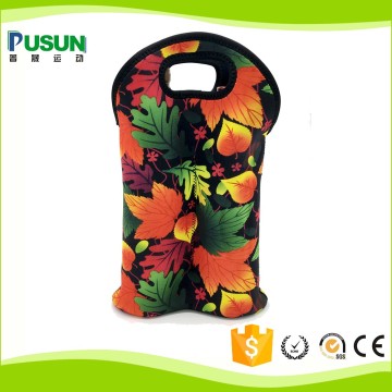 Large insulation neoprene portable wine bottle cooler bag